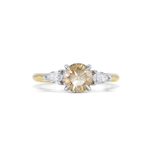 Argyle Champagne Diamond Trilogy Ring