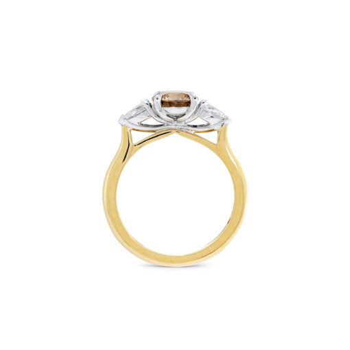 Argyle Champagne Diamond Trilogy Ring - Image 2