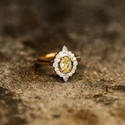 Ellendale Yellow Oval Cut Diamond Ring