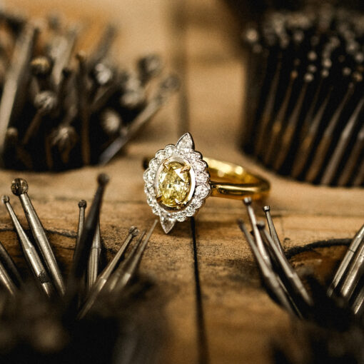 Ellendale Yellow Oval Cut Diamond Ring - Image 2